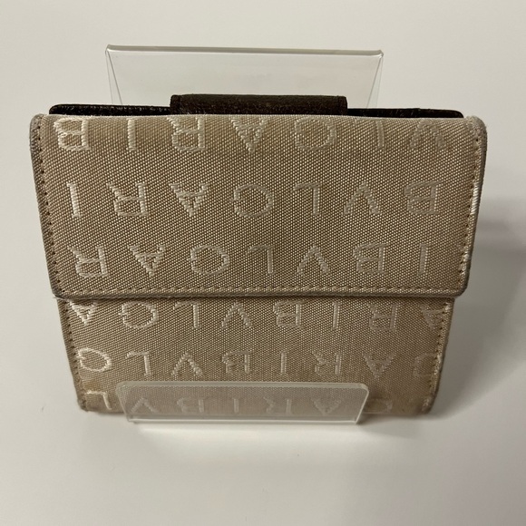 BVLGARI CANVAS PRINTED COMPACT WALLET - Picture 3 of 8